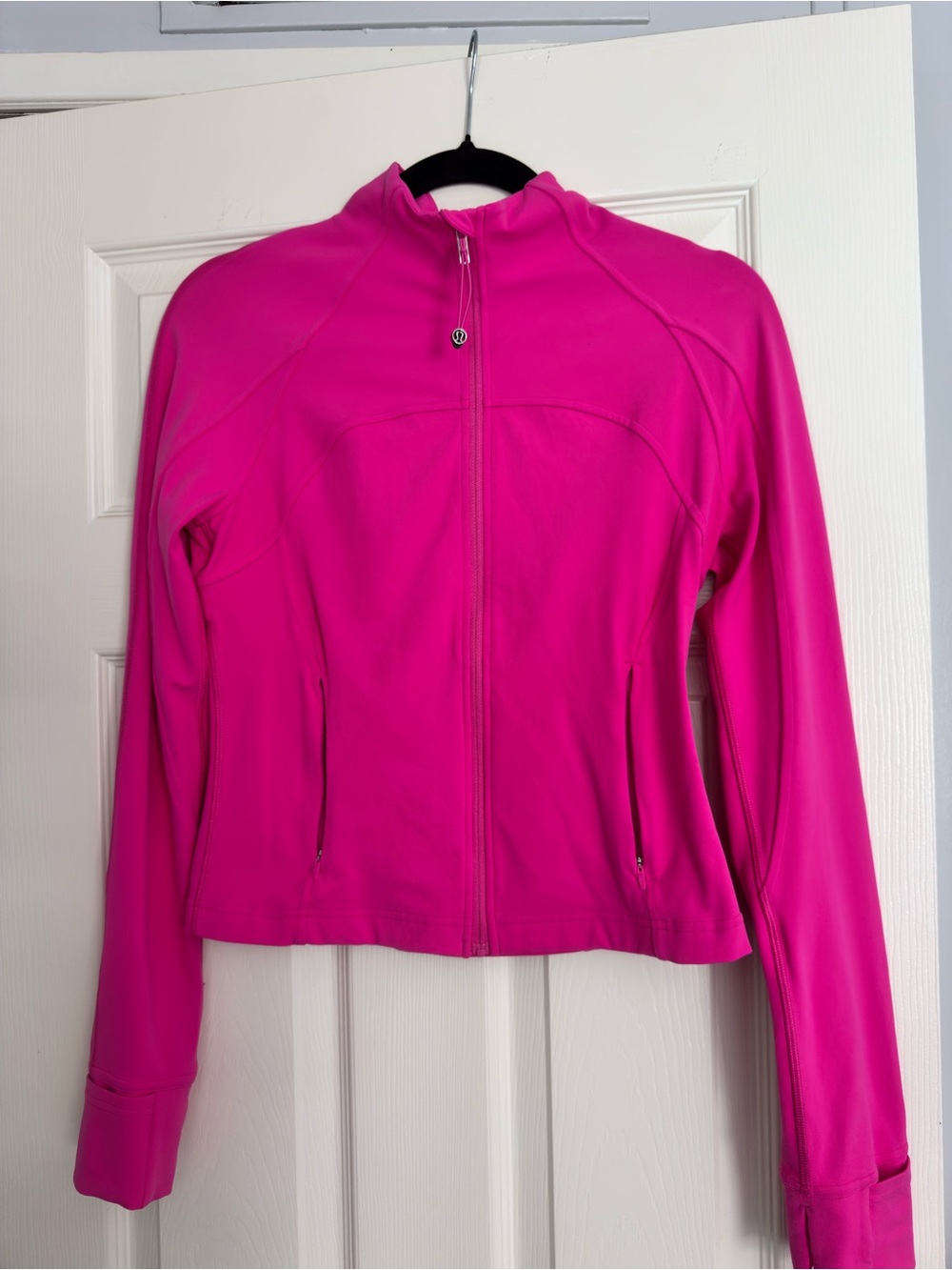 lululemon Define Jacket in color Sonic Pink - Size 8